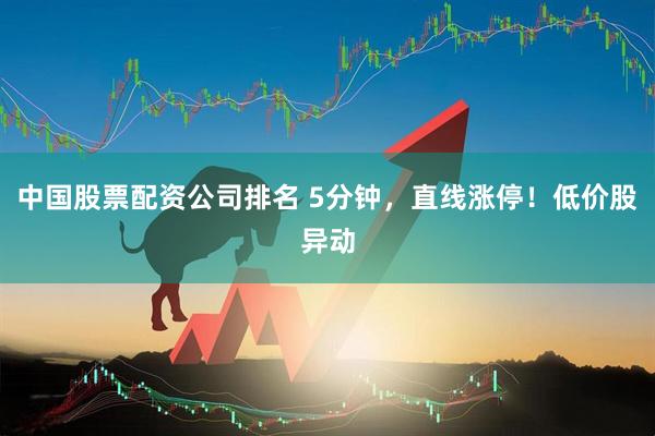 中国股票配资公司排名 5分钟，直线涨停！低价股异动